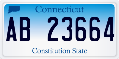 CT license plate AB23664
