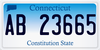 CT license plate AB23665