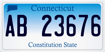 CT license plate AB23676