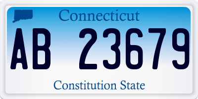 CT license plate AB23679