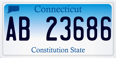 CT license plate AB23686