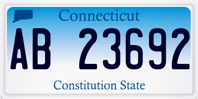 CT license plate AB23692