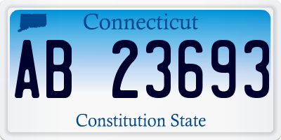 CT license plate AB23693