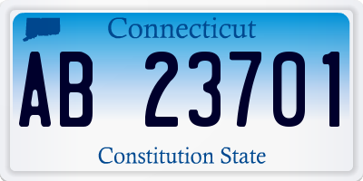 CT license plate AB23701