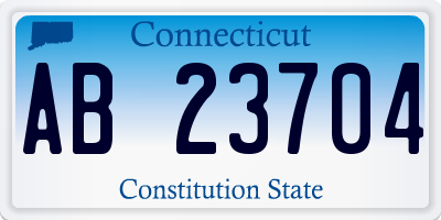 CT license plate AB23704