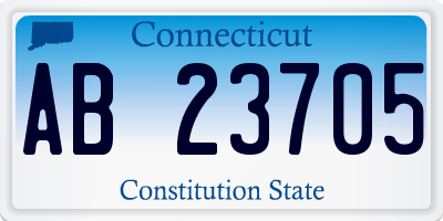CT license plate AB23705
