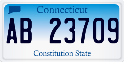 CT license plate AB23709