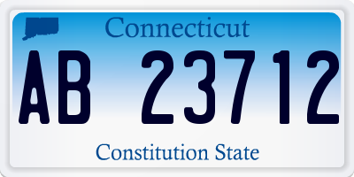 CT license plate AB23712