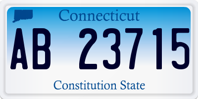 CT license plate AB23715