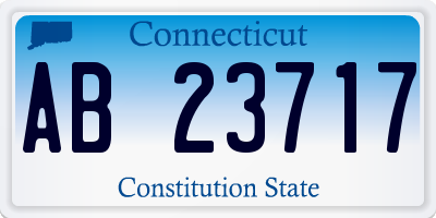 CT license plate AB23717