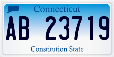 CT license plate AB23719