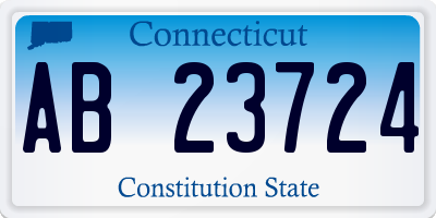 CT license plate AB23724