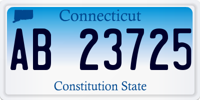 CT license plate AB23725