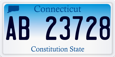 CT license plate AB23728