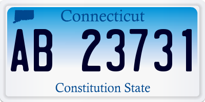 CT license plate AB23731
