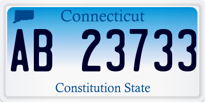 CT license plate AB23733