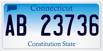 CT license plate AB23736