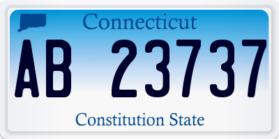 CT license plate AB23737