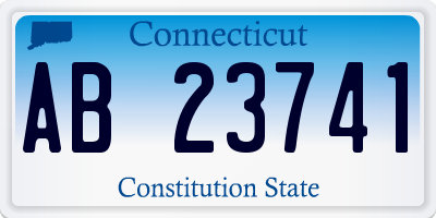CT license plate AB23741