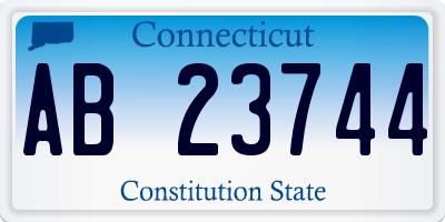CT license plate AB23744
