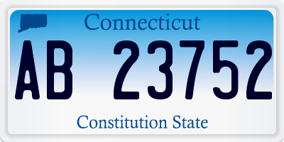 CT license plate AB23752