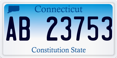 CT license plate AB23753