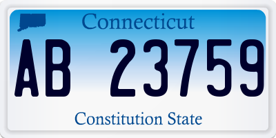 CT license plate AB23759