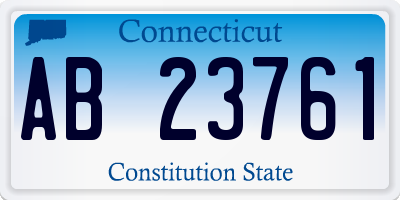 CT license plate AB23761