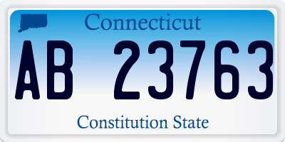 CT license plate AB23763