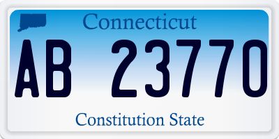 CT license plate AB23770