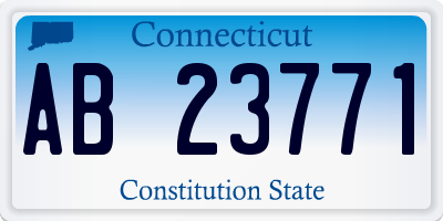 CT license plate AB23771