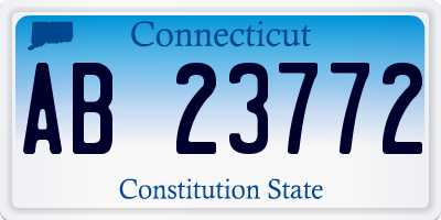 CT license plate AB23772