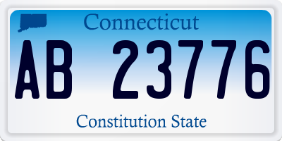 CT license plate AB23776
