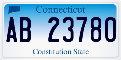 CT license plate AB23780