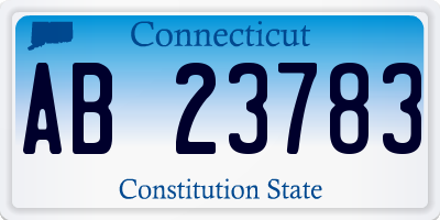 CT license plate AB23783