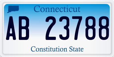 CT license plate AB23788