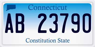 CT license plate AB23790