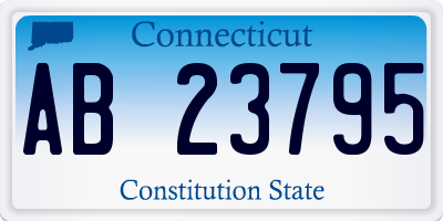 CT license plate AB23795