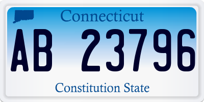 CT license plate AB23796