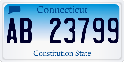 CT license plate AB23799