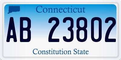 CT license plate AB23802