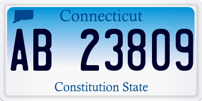 CT license plate AB23809