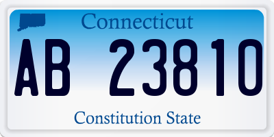 CT license plate AB23810
