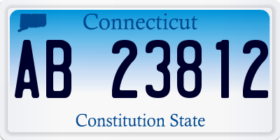 CT license plate AB23812