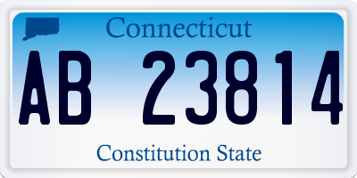 CT license plate AB23814