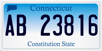 CT license plate AB23816