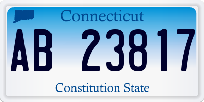 CT license plate AB23817