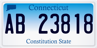 CT license plate AB23818