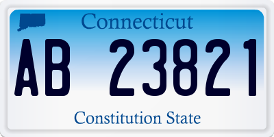 CT license plate AB23821