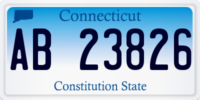 CT license plate AB23826